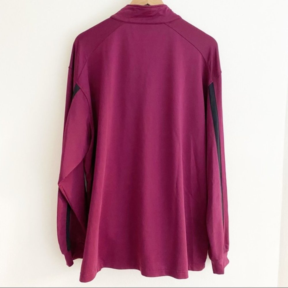Greg Norman Long Sleeve Quarter Zip Long Sleeve Pullover Sweatshirt Maroon XL - Picture 9 of 9